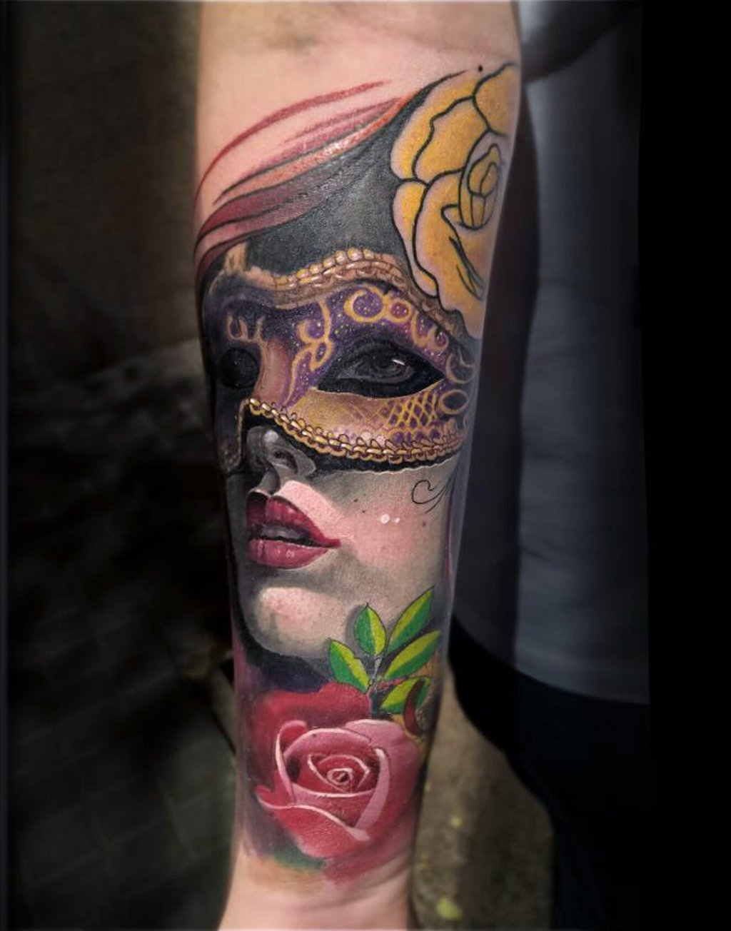 tatuaje mascara venecia color Barcelona