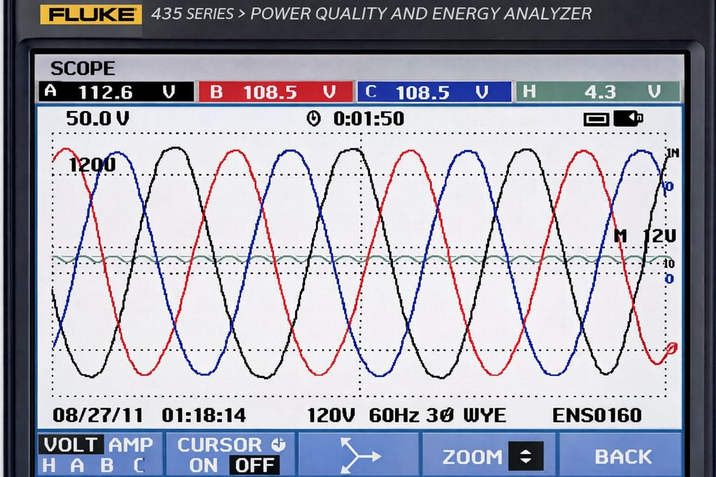 Ajustar la imagen al recuadro, es una gráfica de ondas senoidales eléctricas   