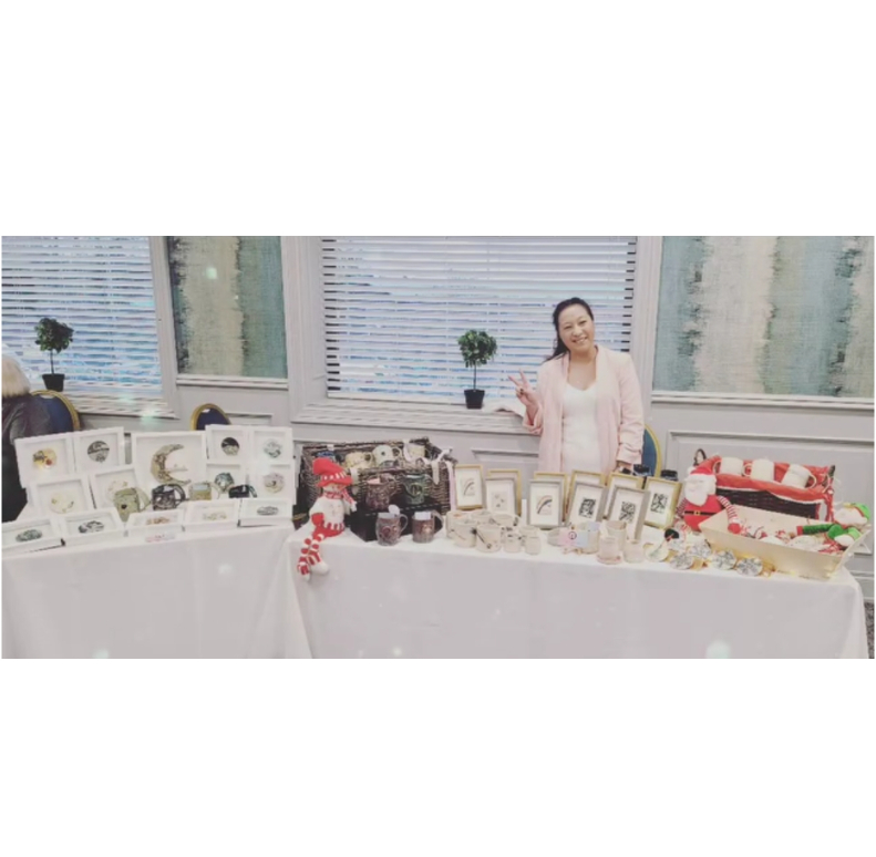 artist Angelina Chung at her first market