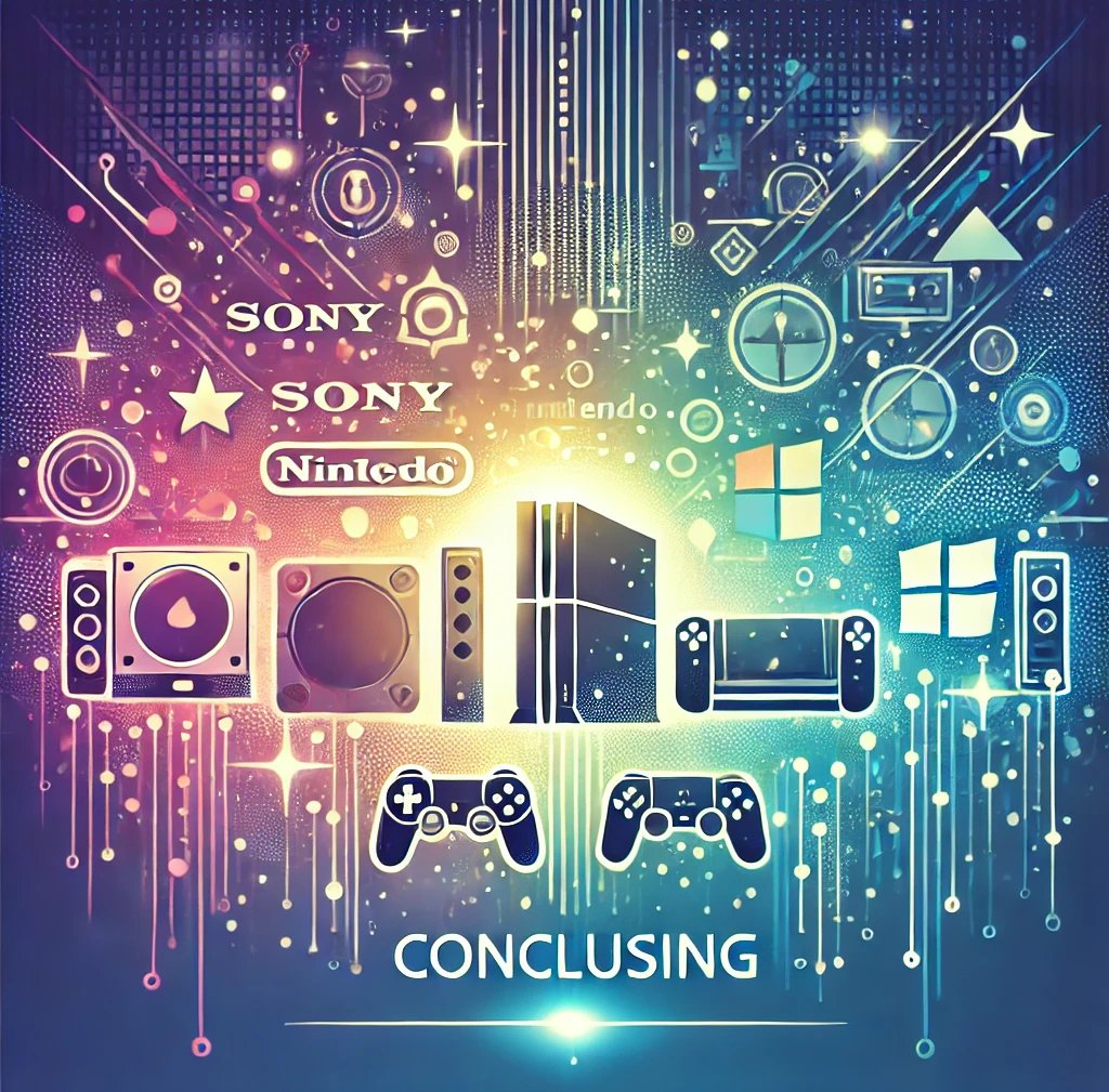 a video game console console with a video game controller