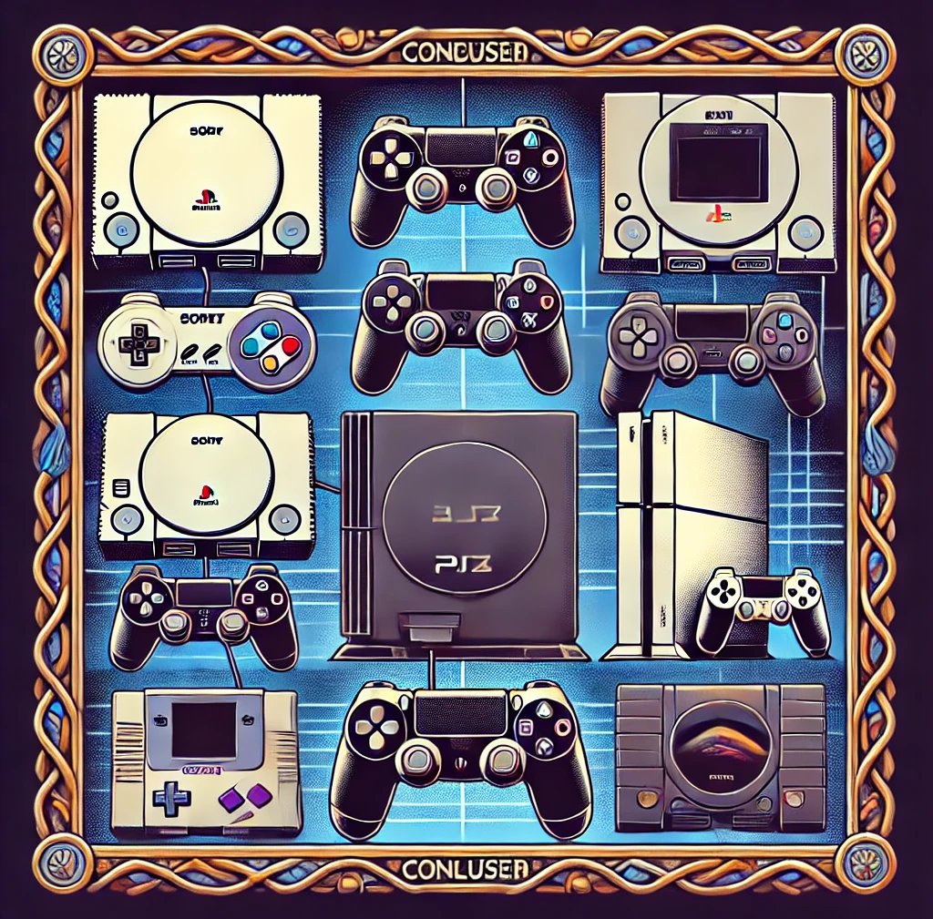 a video game console console with a video game controller