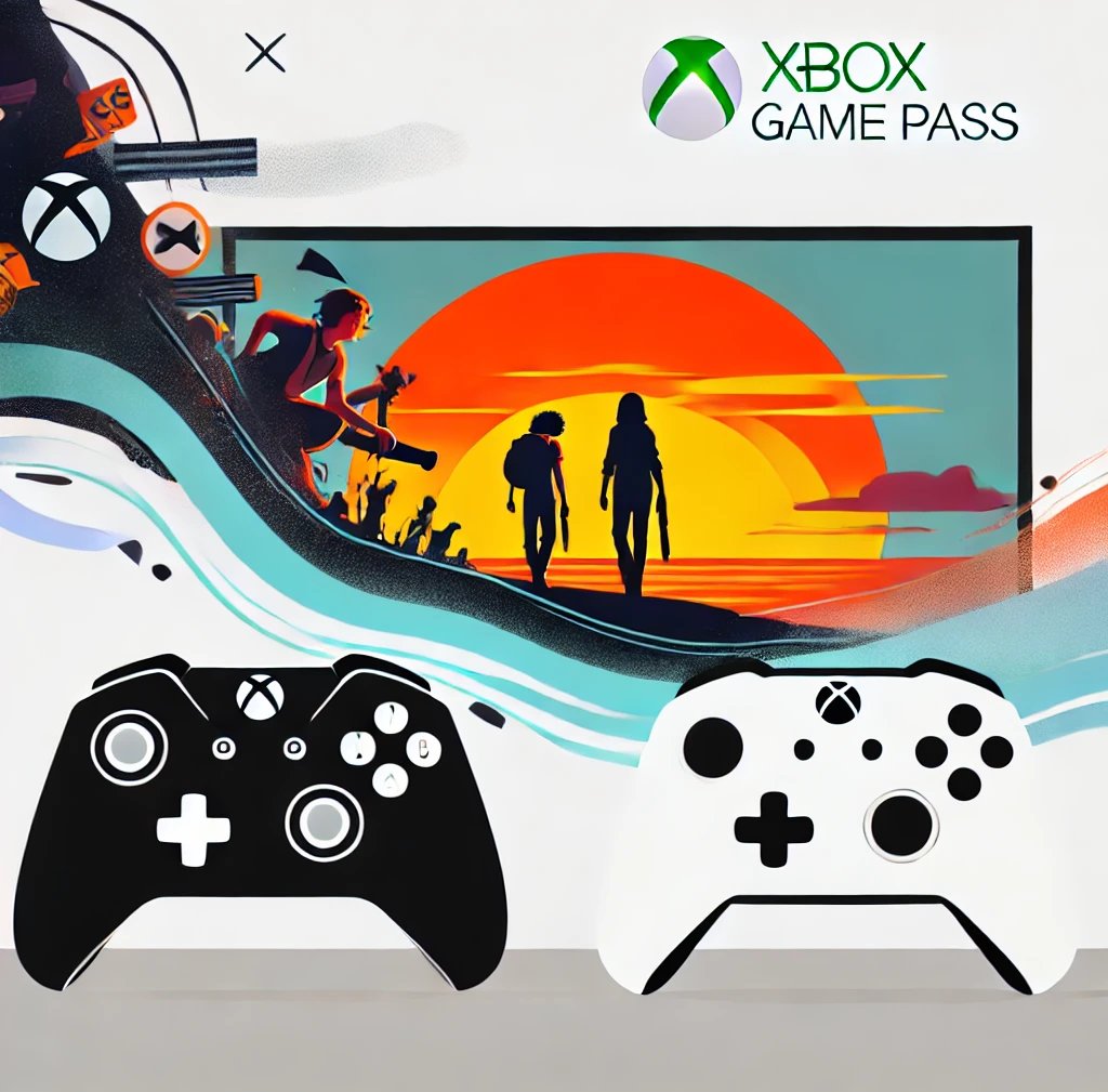 a video game controller and a controller for xbox game pass