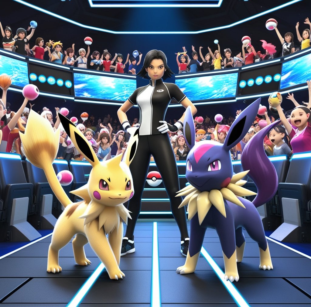 a woman in a black suit and a man in a suit and a woman in