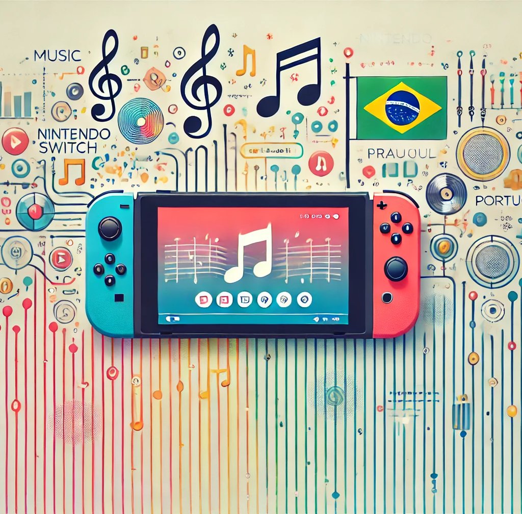 a nintendo switch lite with music notes and musical notes