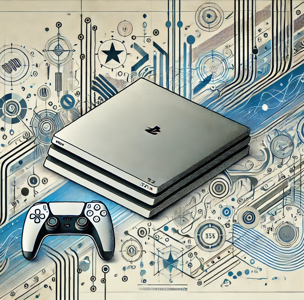 a video game console with a controller and a controller