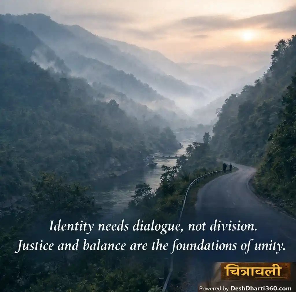 “पूर्वोत्तर भारत का पहाड़ी परिदृश्य — पहचान और सामाजिक संतुलन के विमर्श का प्रतीक”