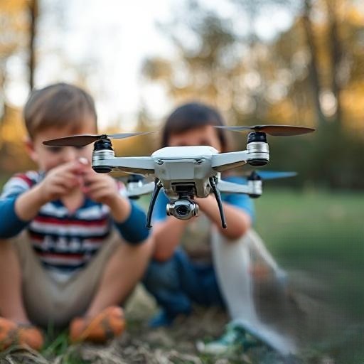 two children playing with a remote control device
