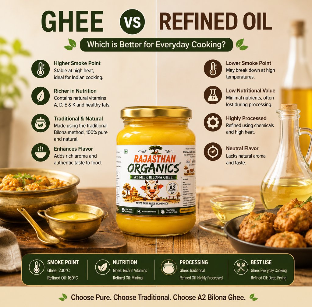 Ghee vs Refined oil