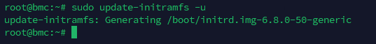 update-initramfs -u output