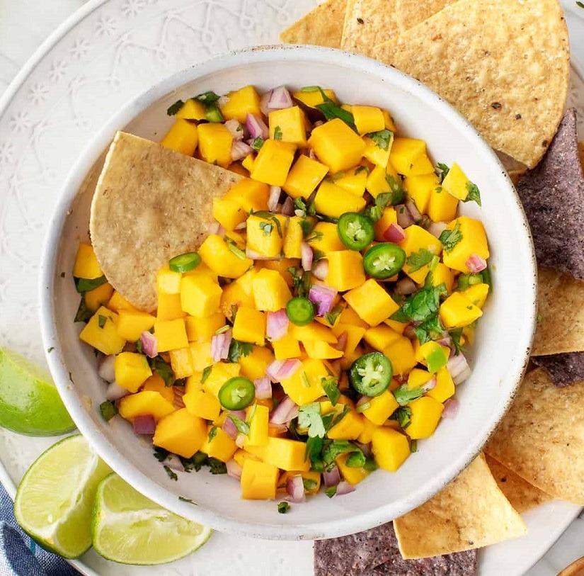 mango salsa in a bowl