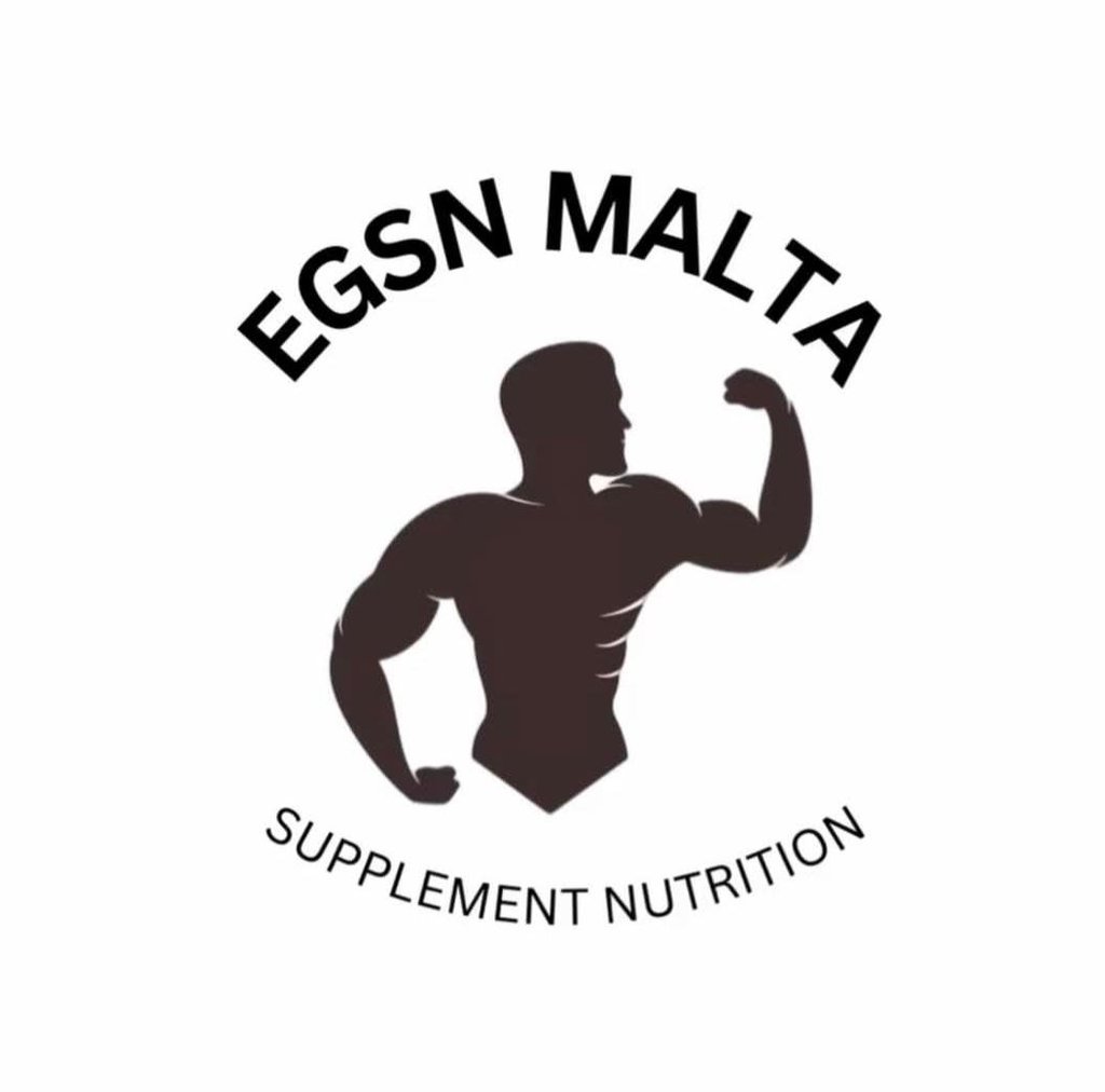 EGSN Malta Supplement Nutrition logo featuring a muscular bodybuilder silhouette flexing.