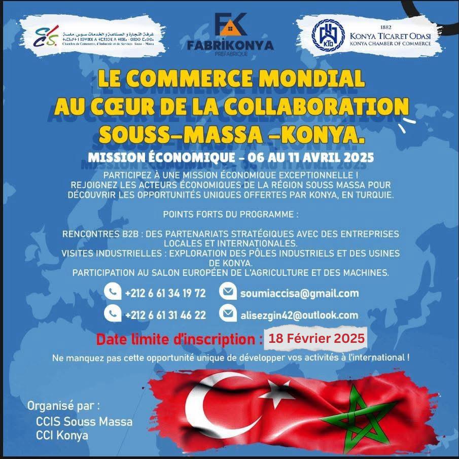 mission économique souss massa konya 