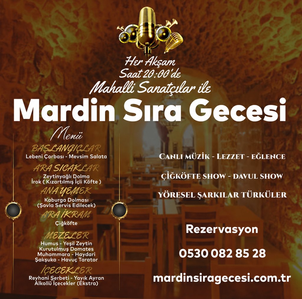 Mardin Sıra Gecesi Fix Menü
