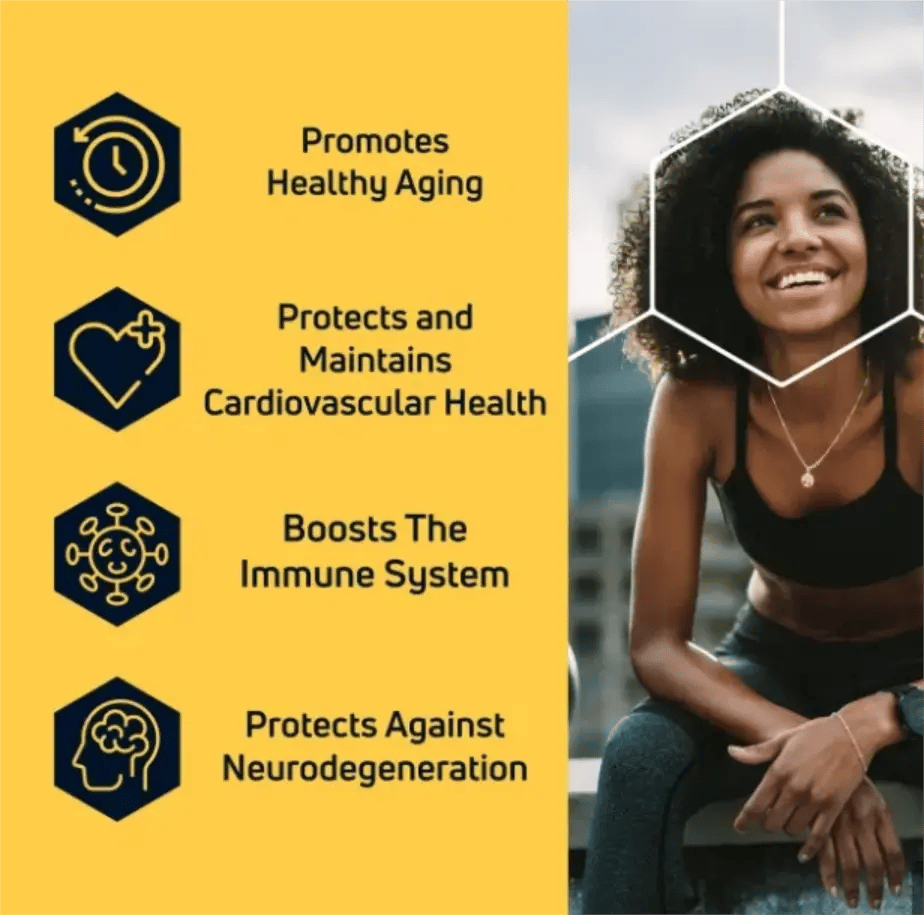 graphic explaining the benefits of spermidine life.