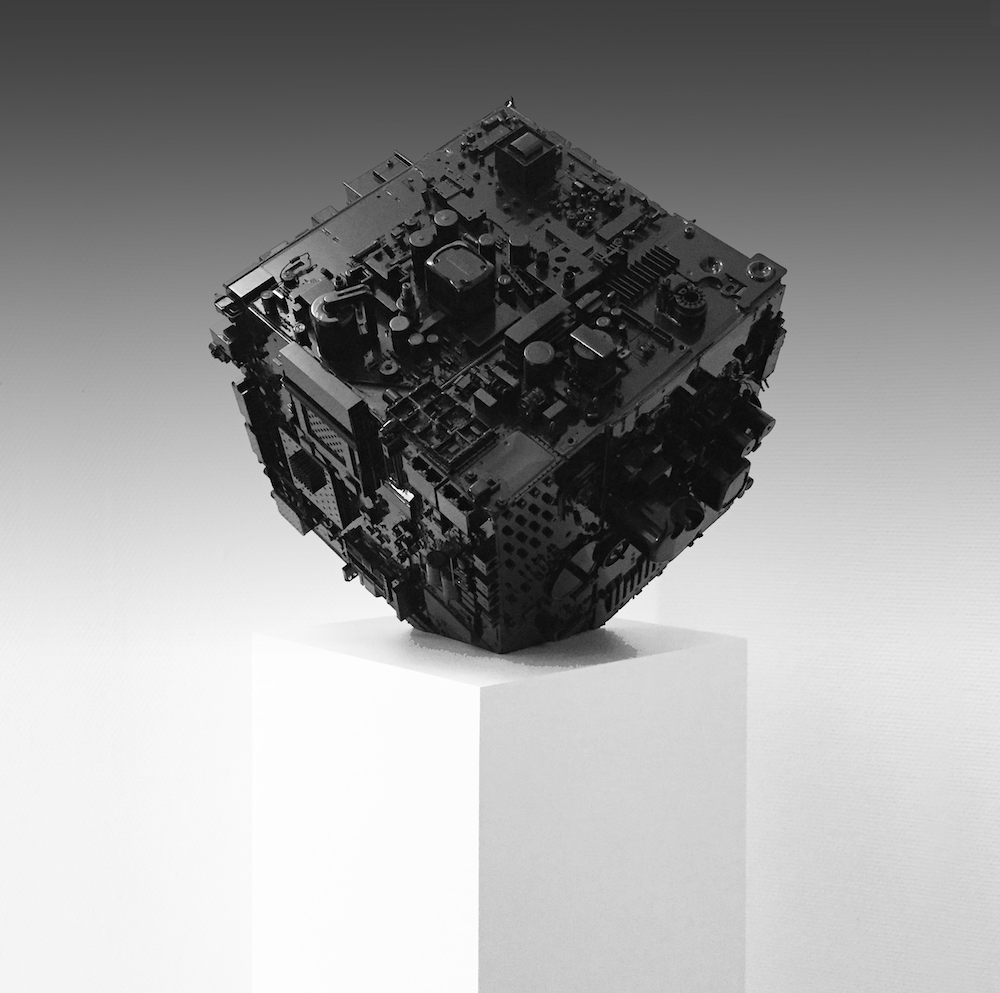 Devil's Dice monochrome sculpture by Stanislas Garaud