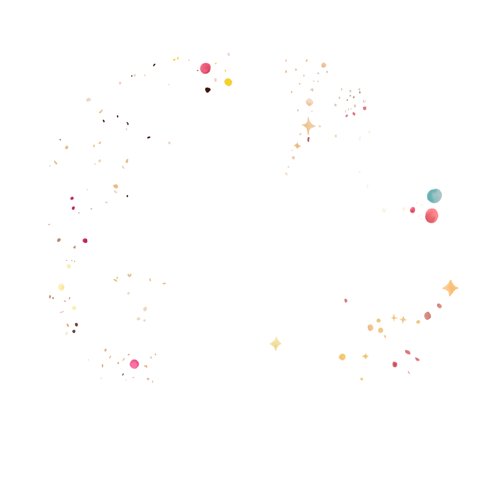 Confettis, étoiles de toutes les couleurs