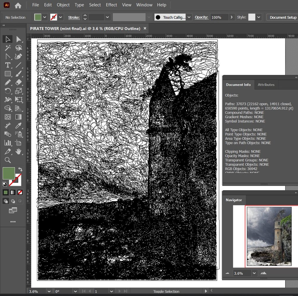 vector hyperrealism - Pirate Tower Laguna Beach vector art