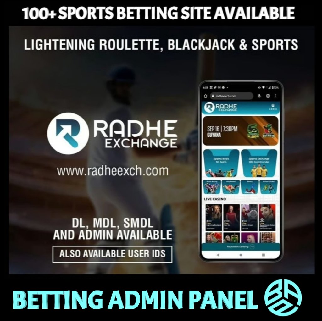 India's No. 1 Betting Solution Provider: Get Radhe Exch Master & Admin IDs on Rental and Sharing Bas