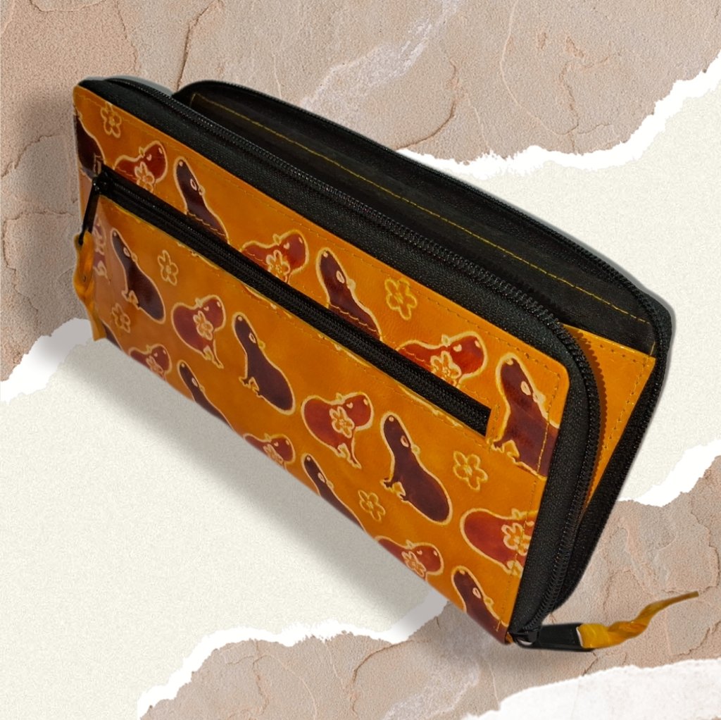 leather purse, hand made leather bag