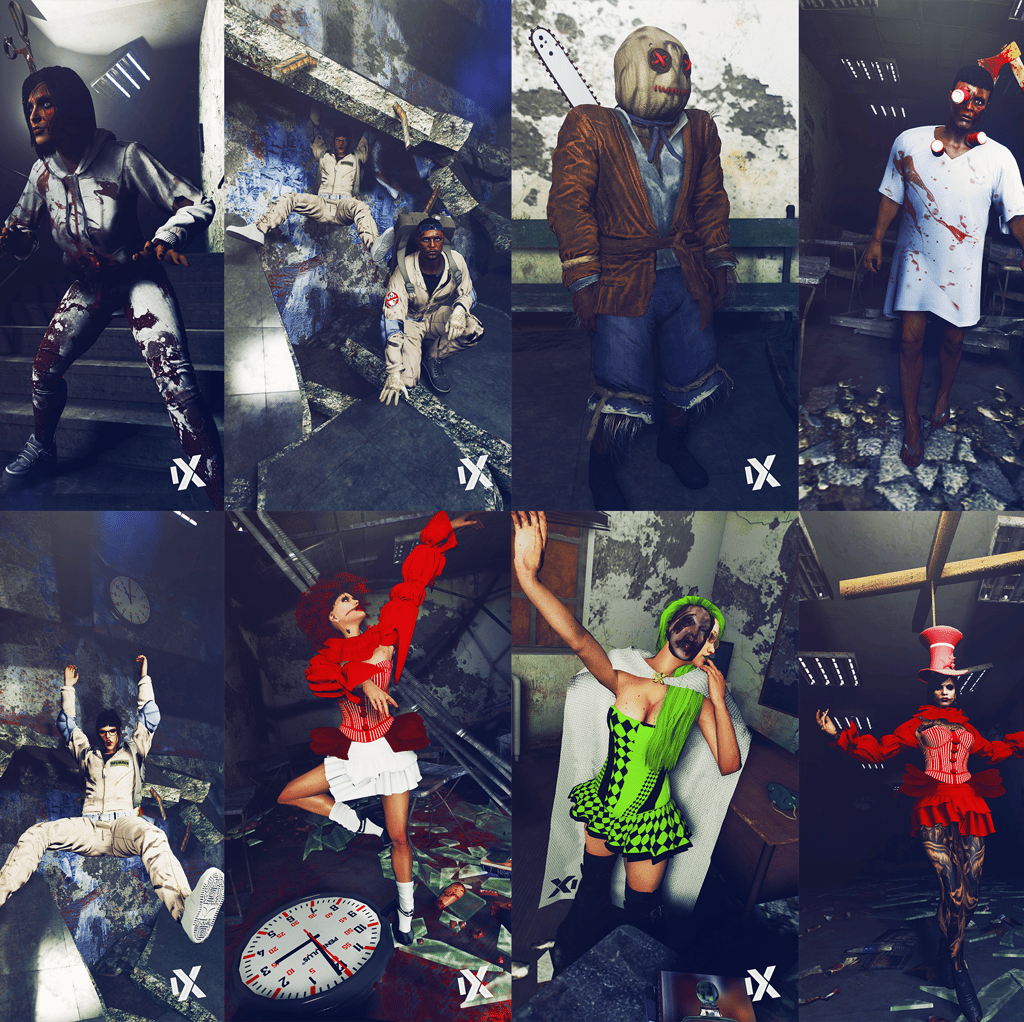 a collage of a group of people dressed in costumes