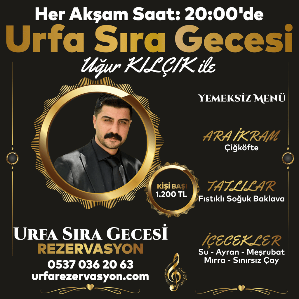 Birinci Sıra Gecesi | Yemeksiz Menü