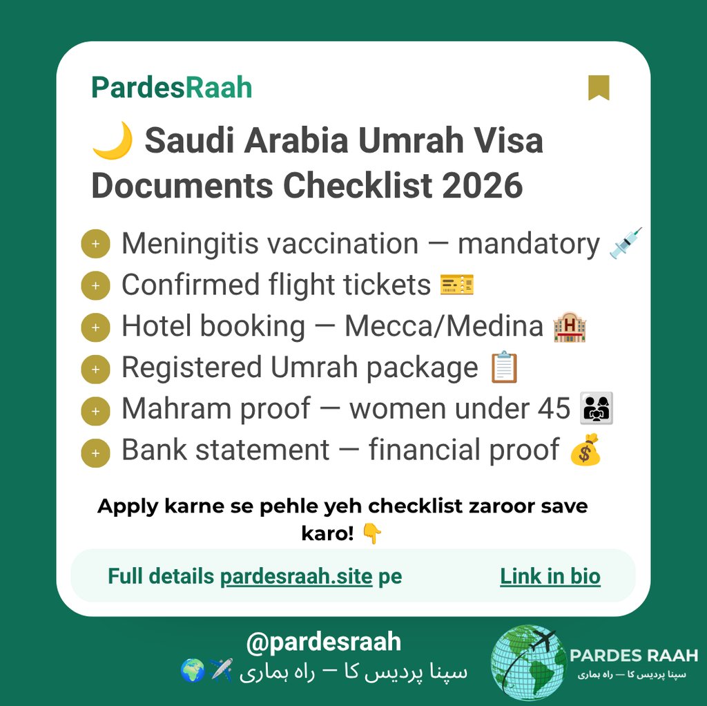 Saudi Arabia Umrah Visa documents checklist 2026 including vaccination and flight requirements for pilgrims.