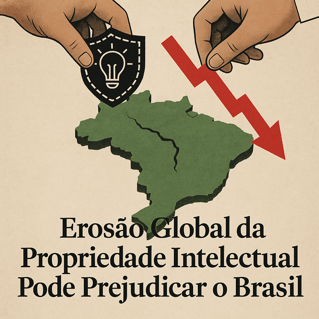 Erosão global da propriedade intelectual ameaça a inovação no Brasil. Proteja sua ideia e criações.