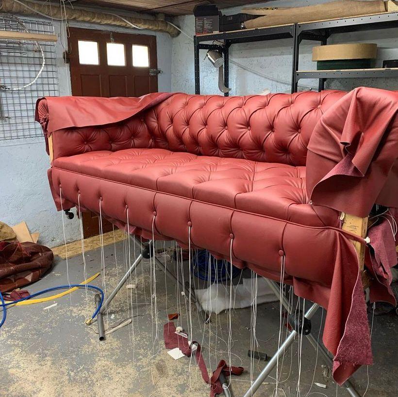 canapé chesterfield en cuir