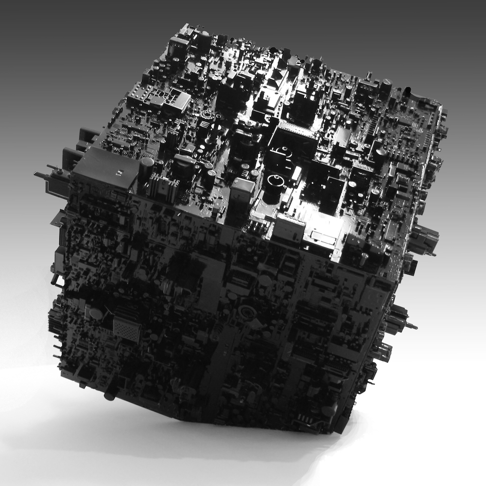 Devil's Dice monochrome sculpture by Stanislas Garaud