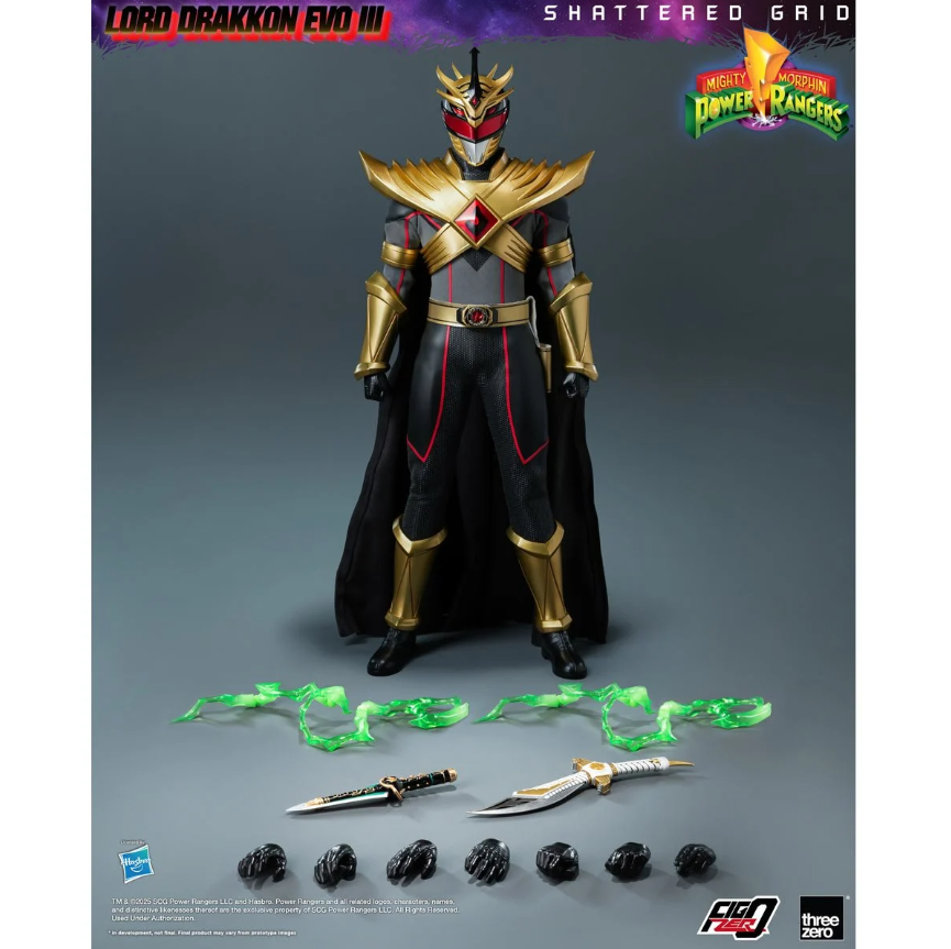 Mighty Morphin Power Rangers: Shattered Grid Lord Drakkon Evo III FigZero 1:6 Scale Action Figure