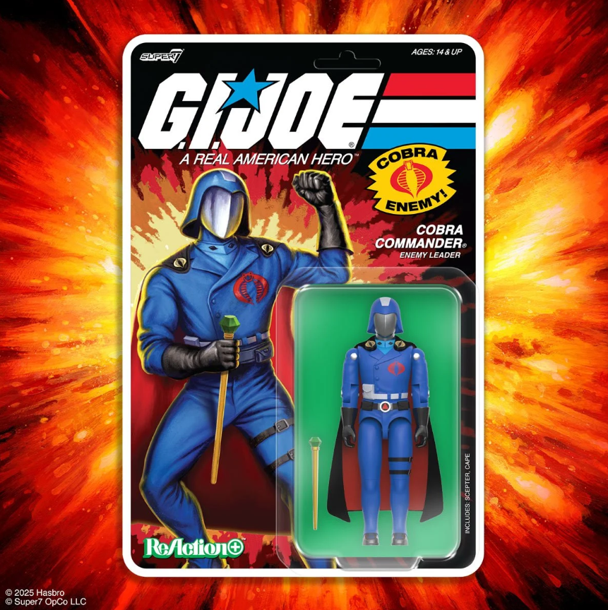 G.I. Joe Cobra Commander (Movie, Black Cape) 3 3/4-Inch ReAction+ Figure