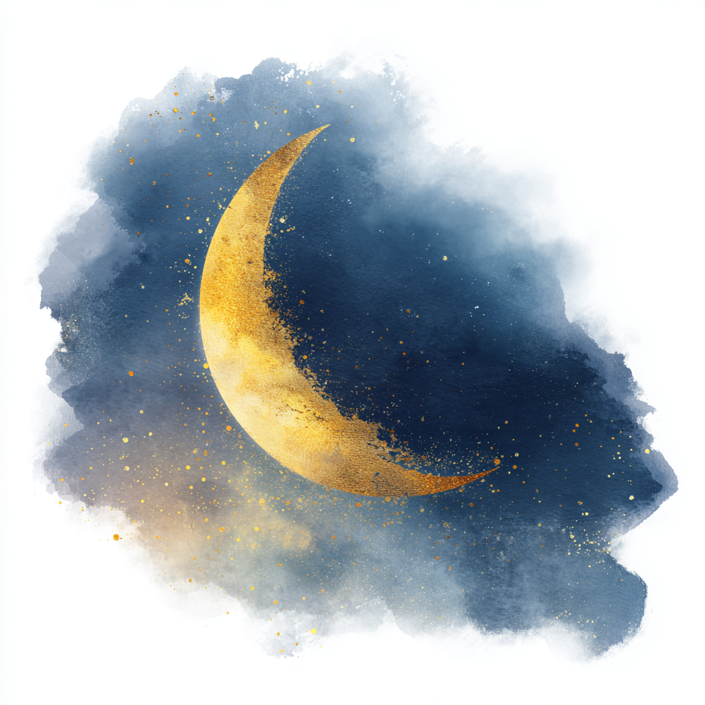 Une aquarelle de la lune