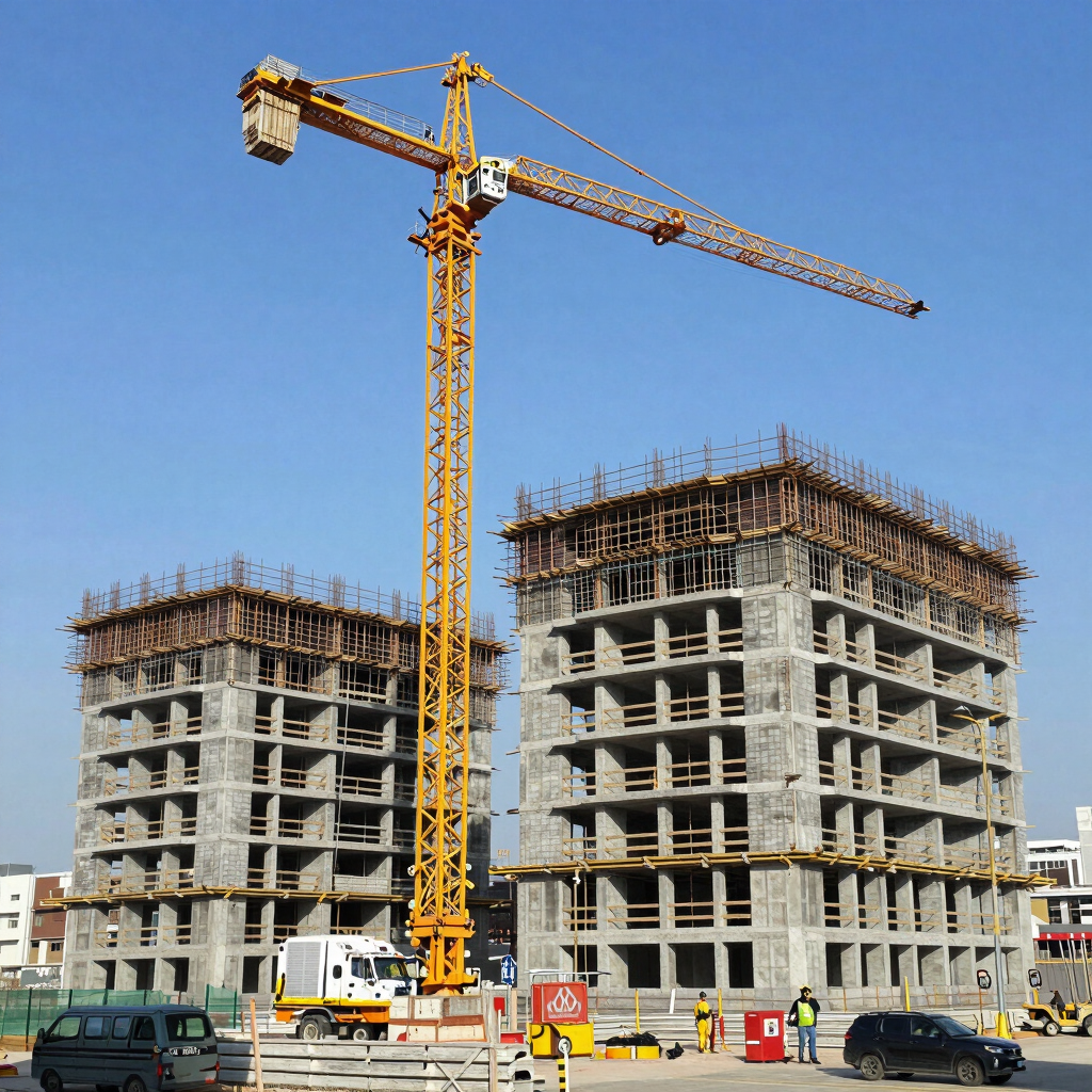 seven construction workers standing on white field