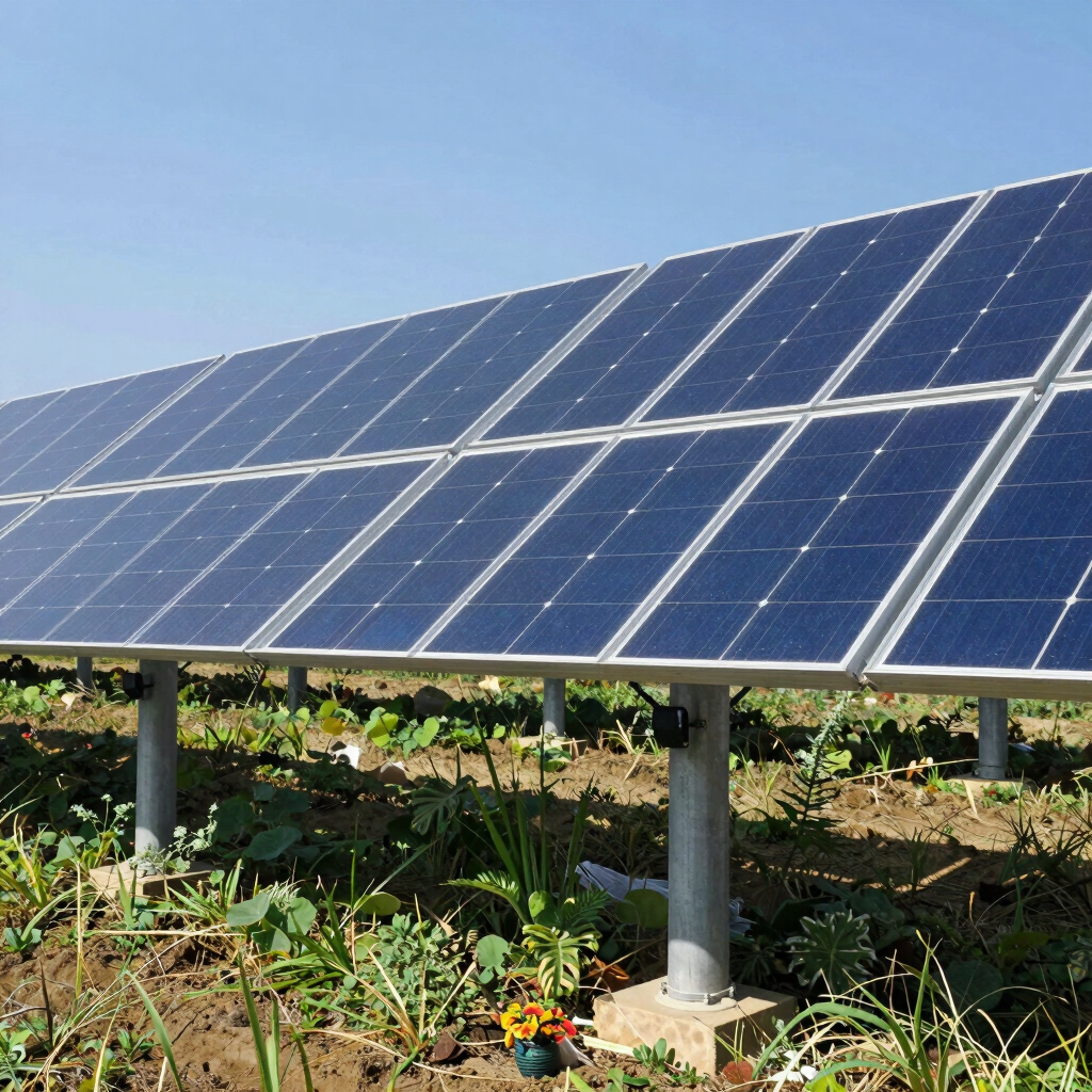solar panel under blue sky