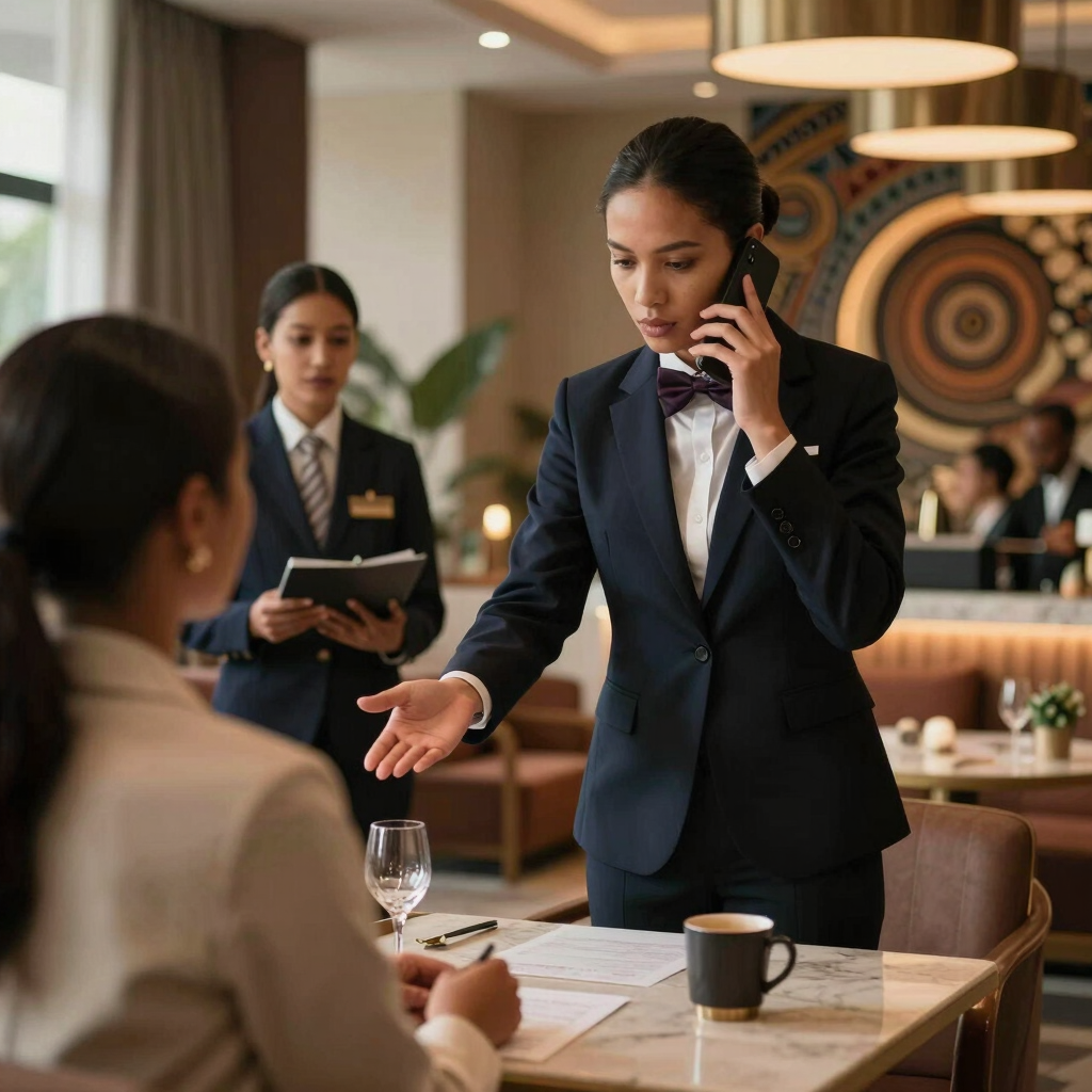 Vibrant scene of an exclusive African safari adventure at sunset.