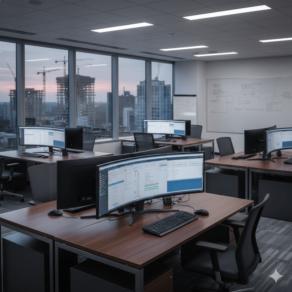 Construction project staff augmentation team providing support roles.