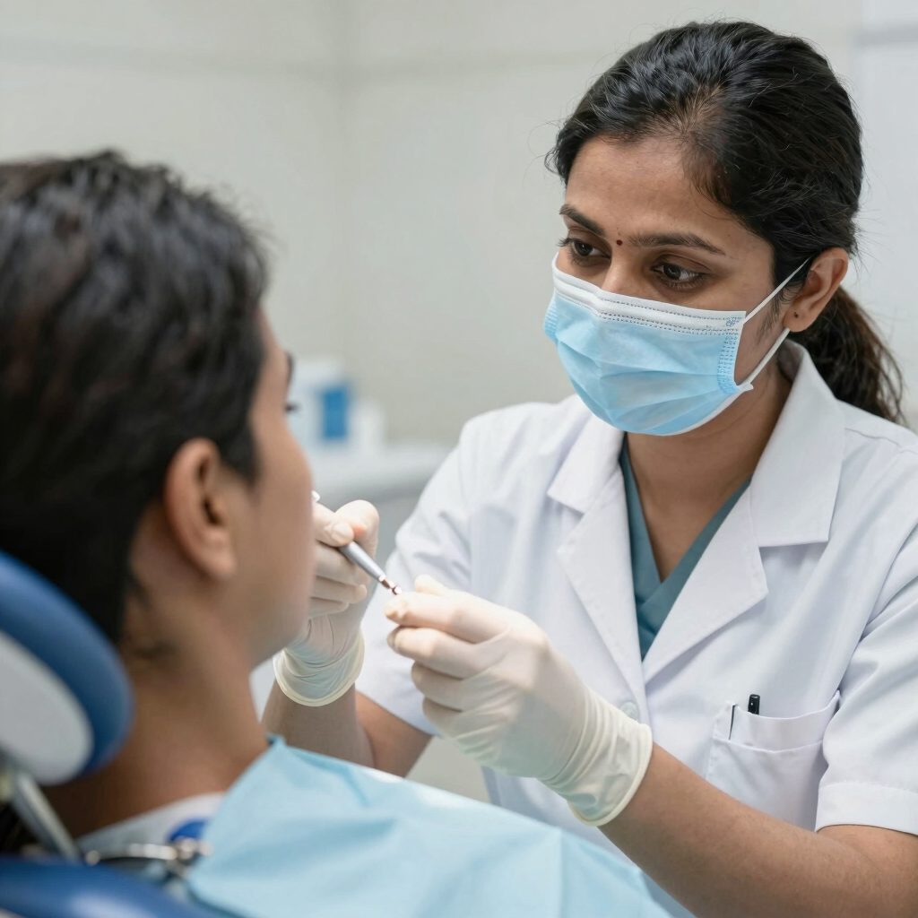 A caring doctor consulting with a patient in a bright, modern hospital room.