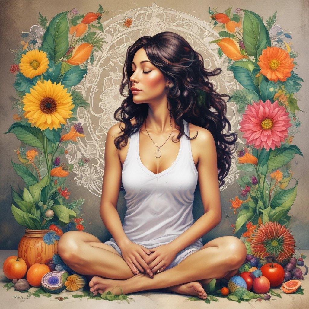 A serene workspace with a laptop, a cup of herbal tea, and soft natural light filtering through sheer curtains, evoking calm and focus.