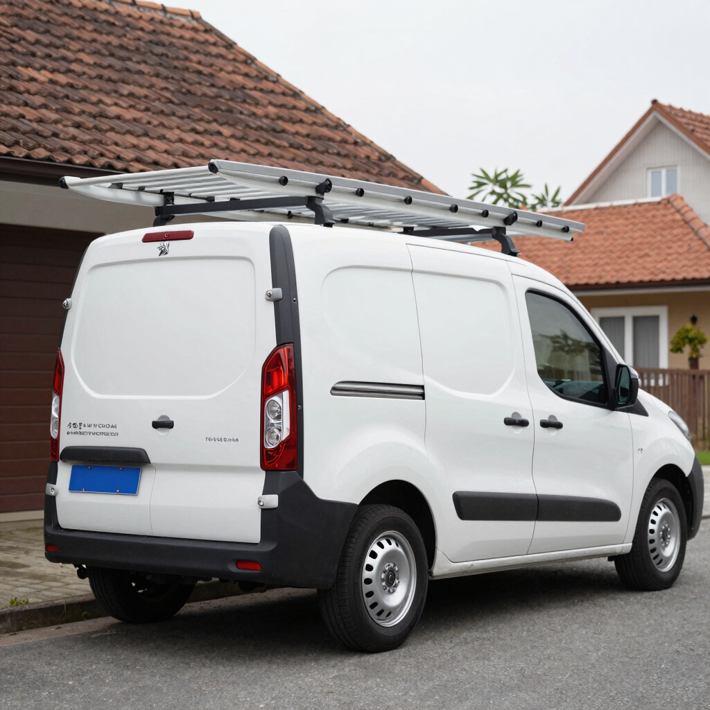 Professional plumber in uniform repairing a sink drain and pipes under a kitchen counter.