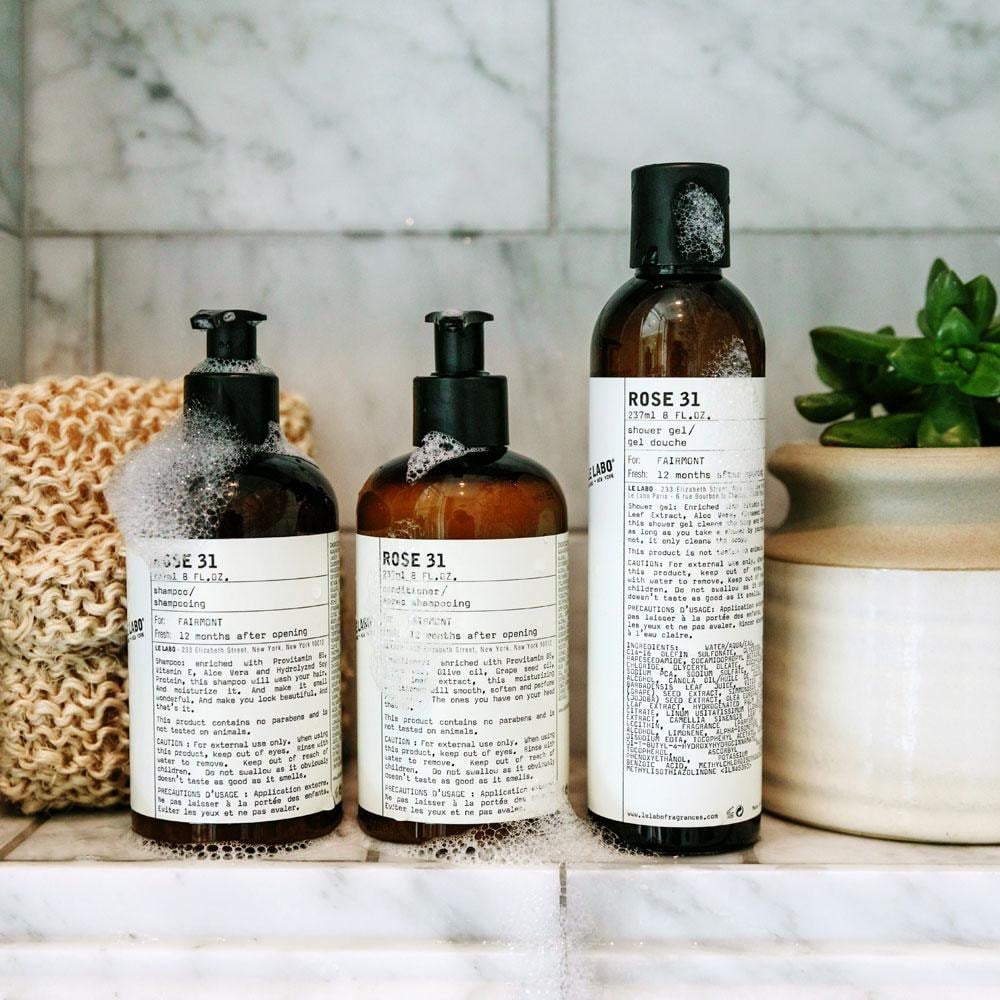 Le Labo hotel toiletries set – Rose 31 and Bergamote 22