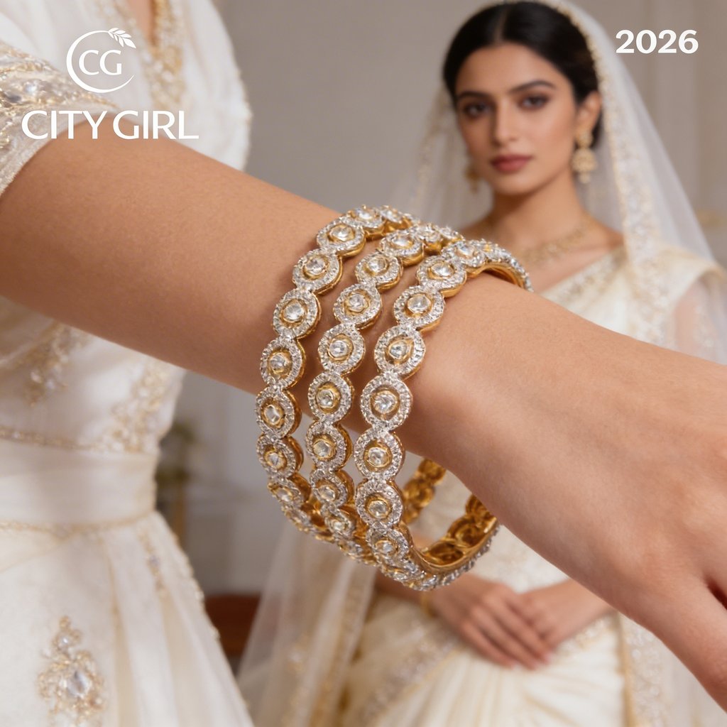 CZ stone imitation bangles — premium affordable jewellery India online