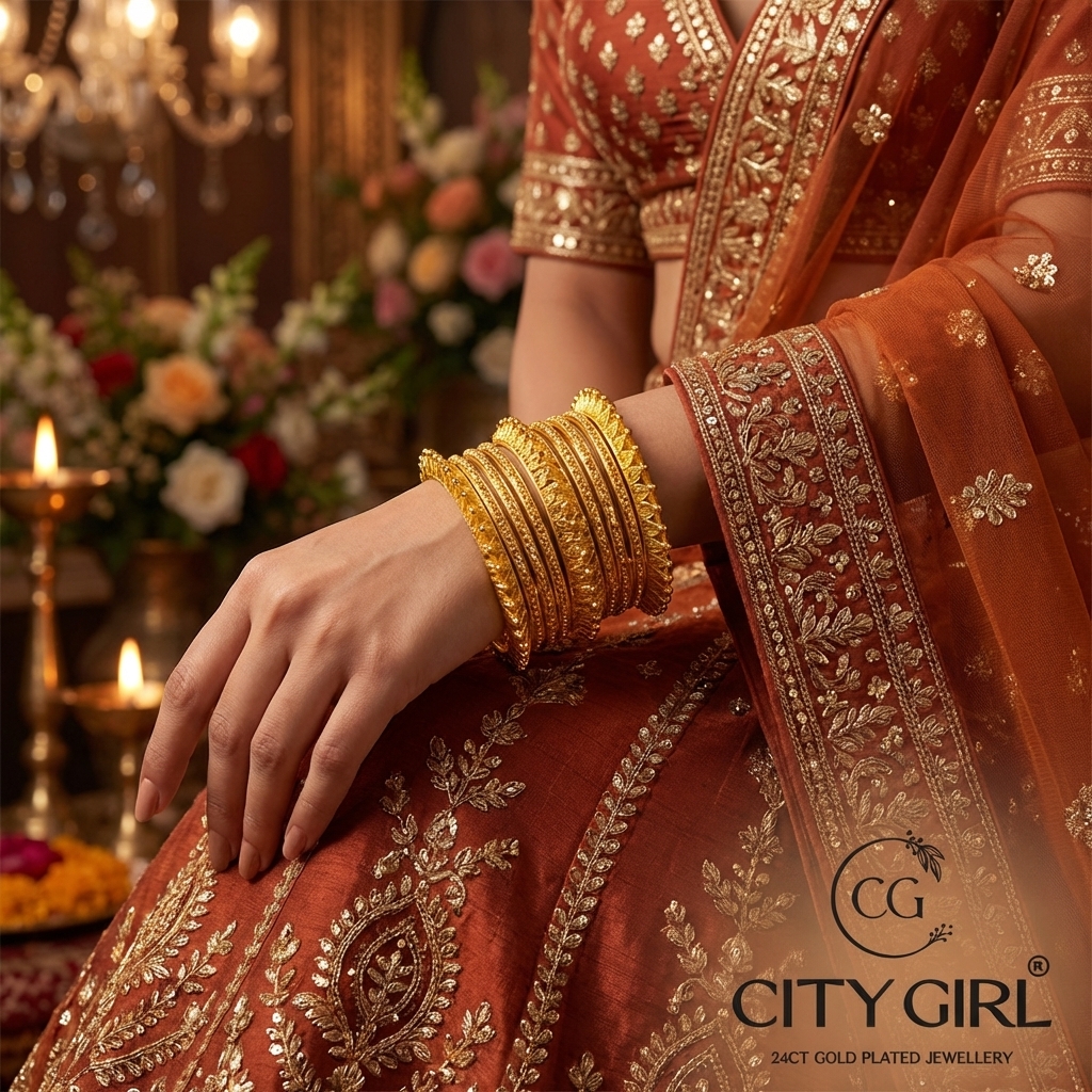 Anti-tarnish imitation bangles — hypoallergenic Indian jewellery online