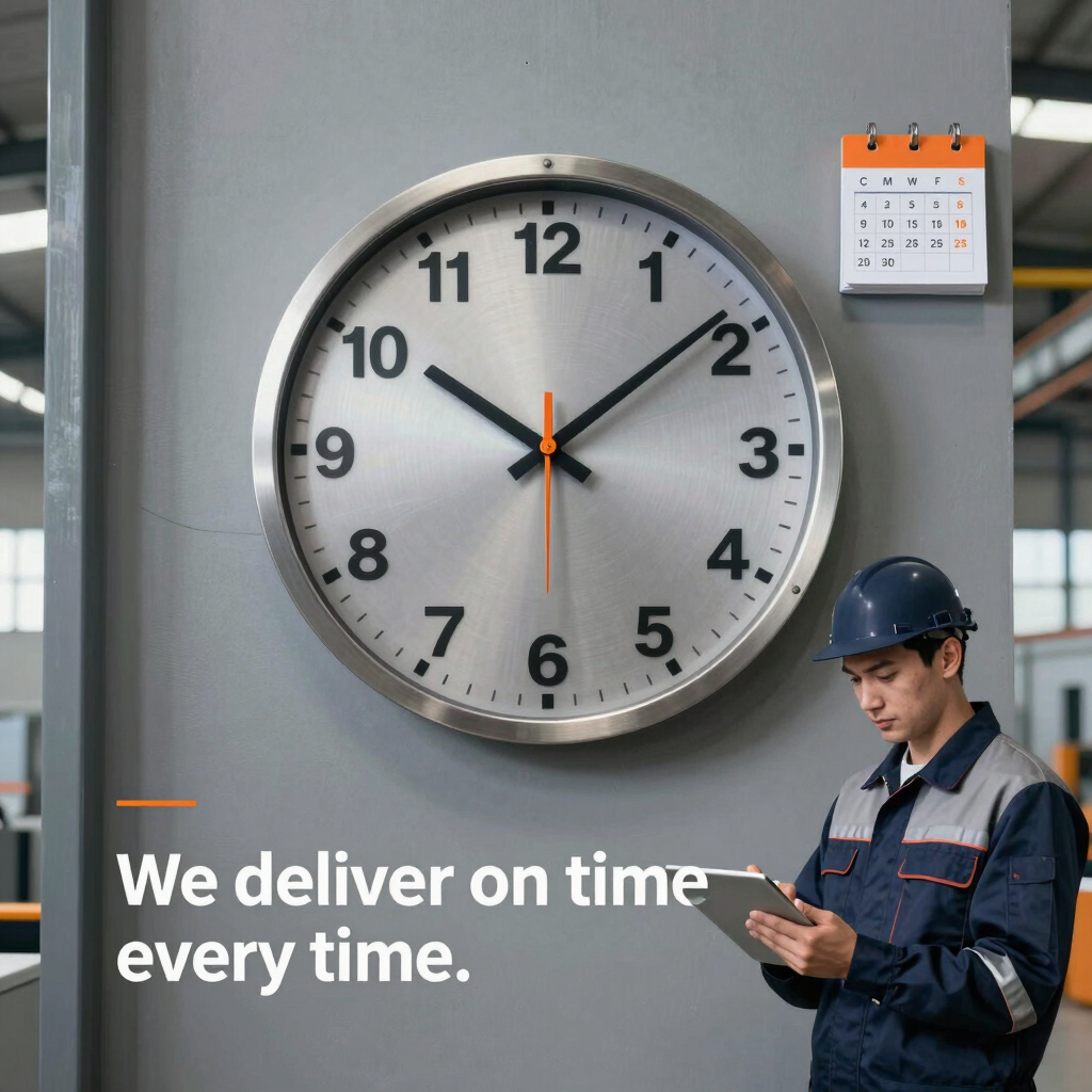 Finished elevator guide rails stacked neatly, showcasing metallic luster and sharp edges.