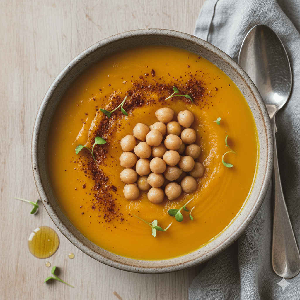 vellutata di zucca e ceci