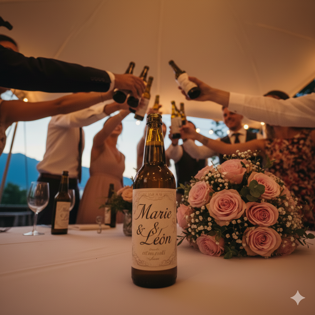 Boissons personnalisées pour mariage, bar mitzvah