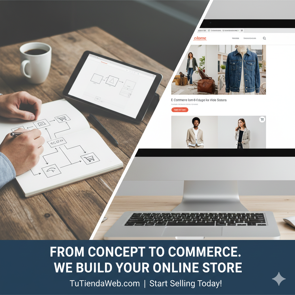 imagen con graficos de landing page y paginas web