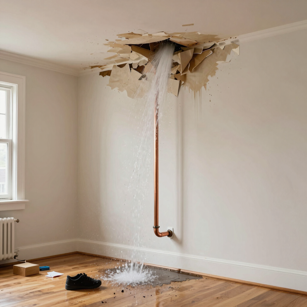 Technician using specialized equipment to rapidly extract water from a flooded home.