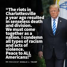 Trumps statement condemning all type of racism and violence