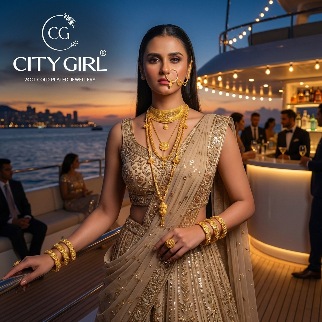 Designer 24K gold plated bridal bangles with intricate work - City Girl Jewellery