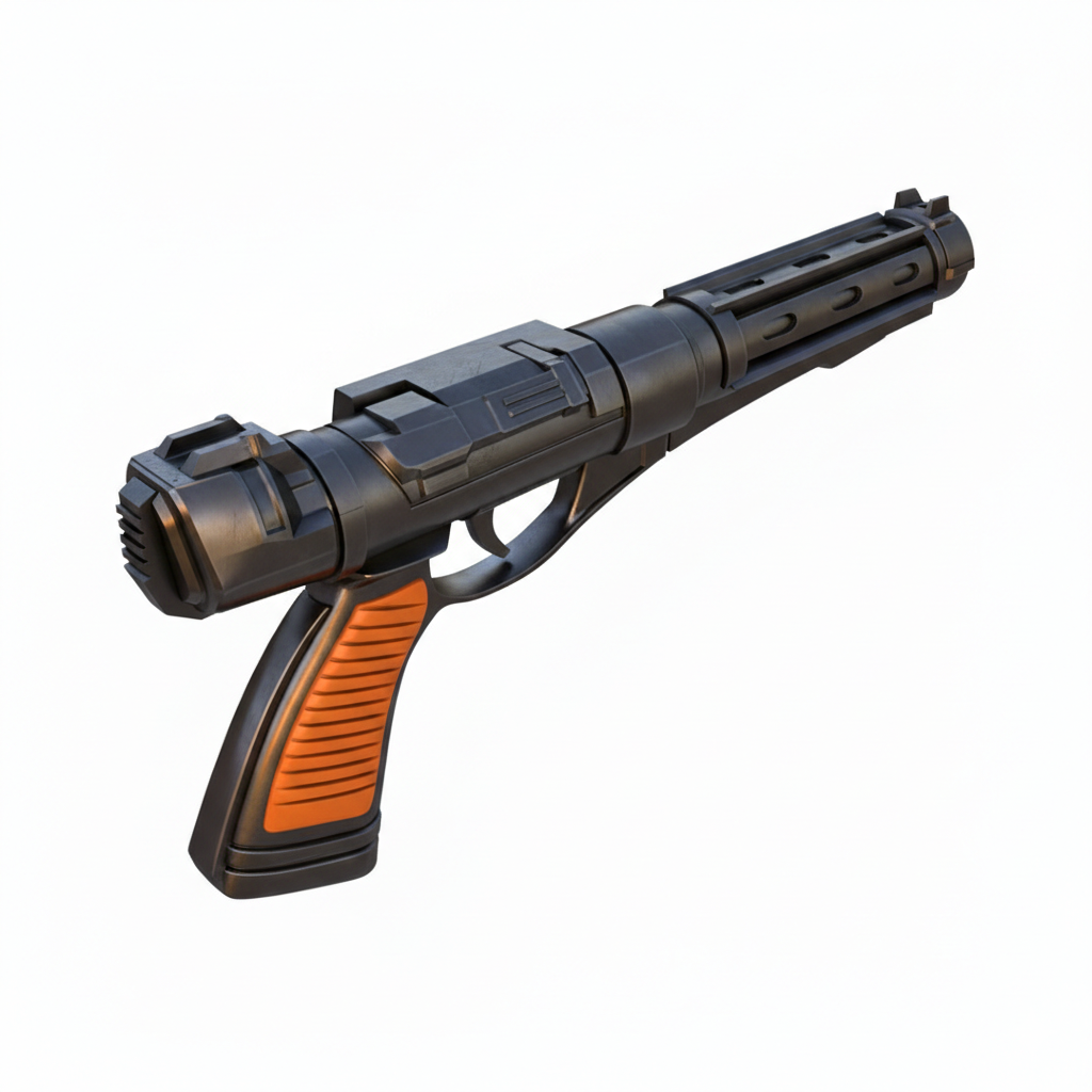 3D printed Mandalorian blaster prop weapon cosplay loadout